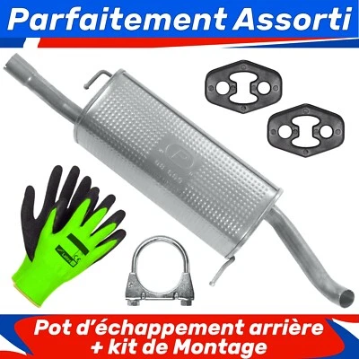 Pot d’échappement arrière pour Ford Fusion 1 I MK1 Hayon 1.6 (2002-11/2012) - Photo 1/3