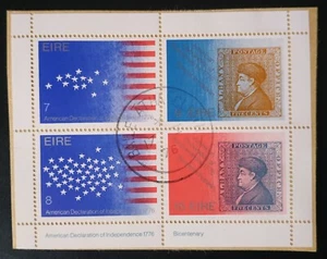 IRLANDA 1976 BICENTENARIO AMERICANO MINI HOJA CDS PRIMER DÍA SG MS395 HIB MS2... - Imagen 1 de 1