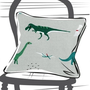 Sophie Allport Dinosaurs Cushion 16x16" - Picture 1 of 2