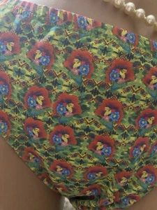 TRAJE DE BAÑO DE COLECCIÓN SEDOSO BRONCEADO TRANSPARENTE A TRAVÉS FLORAL BIKINI PARTE INFERIOR EE. UU. ¡BONITO! XL NUEVO - Imagen 1 de 8