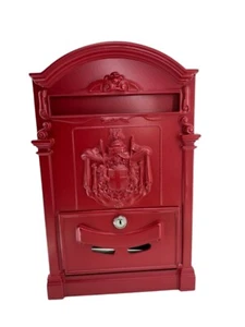 Cassetta postale posta lettere in ferro rosso regia parete da muro esterno - Imagen 1 de 2