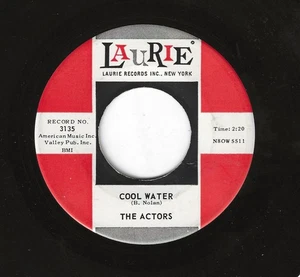 THE ACTORS 45RPM '62 LAURIE COOL WATER/PEANUT BRITTLE UPTEMPO DOO WOP VG+++ - Picture 1 of 1