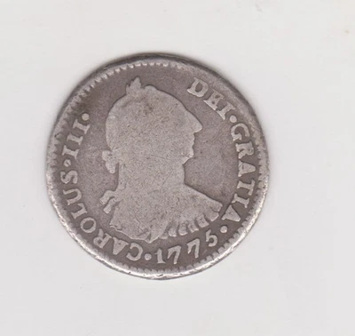 1775 PTS JR Bolivia 1 Real Charles III SILVER COIN - Image 1 of 4