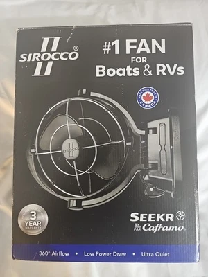 CAFRAMO SIROCCO II 12-24V 3-SPEED 7" GIMBAL FAN BLACK - Image 1 of 3