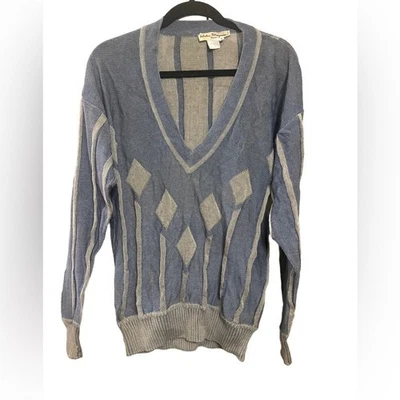 Salvatore Ferragamo suéteres vintage cuello en V talla pequeña Foto 1 de 4