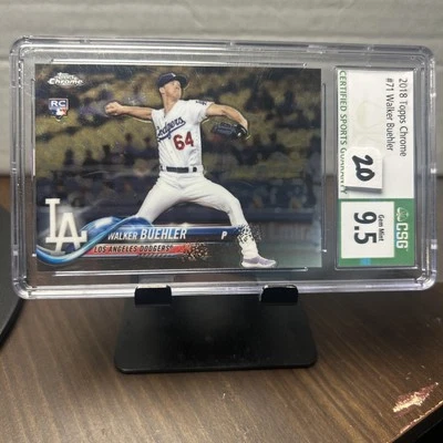 2018 Topps Chrome - Walker Buehler #71 (RC) CSG 9.5 rc Rookie Card - Image 1 of 2