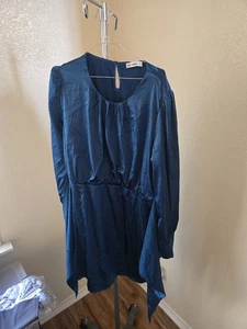 Grace Karin Teal Long Sleeve Dress - Picture 1 of 3