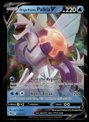 Origin Forme Palkia V 039/189 Ultra Rare Holo NM Pokemon SWSH10: Astral Radiance - Image 1 of 2