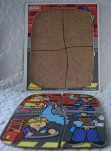 Vintage Playskool Jobs 4 Piece Wooden Puzzle 1996 - Picture 1 of 2