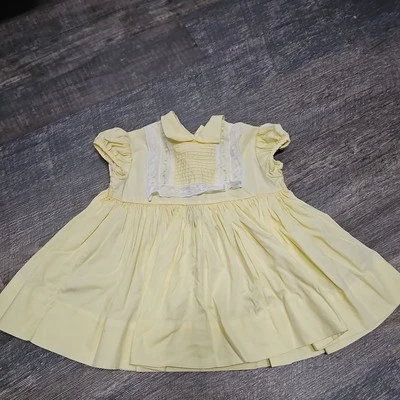 Vestido Vintage Baby Togs 2T Encaje AMARILLO Niñas Estilo Sears Vintage  Foto 1 de 4