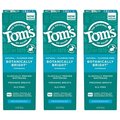 Tom’s of Maine Botanically Bright Natural Whitening Toothpaste, Fluoride Free... - Image 1 of 4