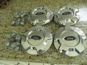 OEM 2009-2014 Ford F150 Chrome Center Cap-9L34-1A096-AC Set of 4 caps/24 lug nut - Picture 1 of 4