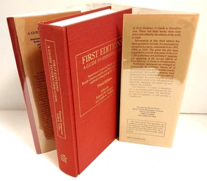 First Editions: A Guide to Identification by Edward Zempel HC/DJ Third Edition - Imagen 1 de 10