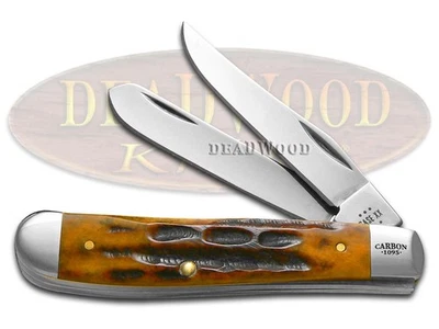 Case xx Knives Mini Trapper Sunset Autumn Bone 25219 Carbon Steel Pocket Knife - Image 1 of 4
