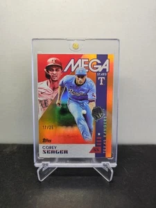 COREY SEAGER 2025 Topps Series 2 ⚾️ MEGA STARS #MS2-5 ORANGE SSP #d/25 CASE HIT - Picture 1 of 2