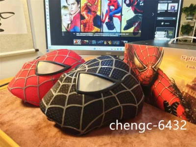 US 2002 Spider-Man 1:1 Handmade Mask Headgear Helmet Cosplay Halloween Props - Image 1 of 4