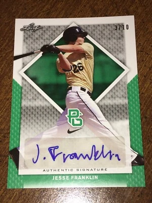 JESSE FRANKLIN 2016 Leaf Perfect Game AUTOGRAPH #3/10 BRAVES MICHIGAN ROOKIE - Image 1 of 4
