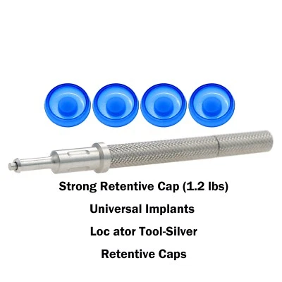 Juego de herramientas de inserción/eliminación de núcleo plateado implante universal tapa retentiva de EE. UU. 1,2 libras Foto 1 de 3