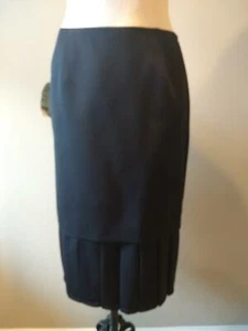 NWT $260 VINTAGE CARLISLE size 4 NAVY BLUE WOOL LINED SKIRT - Picture 1 of 4