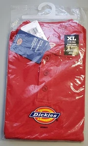 KS4552ER DICKIES PIQUE SHORT SLEEVE POLO ENGLISH RED SCHOOL UNIFORM SHIRT XL - Picture 1 of 6