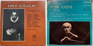 Lot of 2 LP sets: Verdi: Don Carlo, Live Performance 1970 & TOSCANINI - Verdi: R - Picture 1 of 4