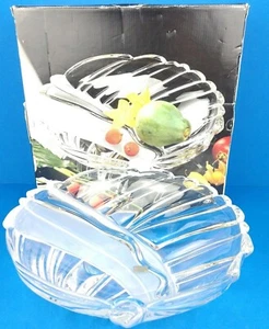 Centro de mesa Mikasa NAUTICA FROST 13" cuenco WALTHER-GLAS decoración con forma de concha marina - Imagen 1 de 12