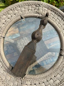 Old Ancient Black Color Wooden Hand Crafted Table Decorative Hanger Bracket - Picture 1 of 10