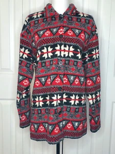 Vtg Cenza by Palmetto's Nordic Fleece Button Up Shirt Jacket USA Yellowstone Lg - Picture 1 of 6