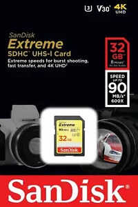 SanDisk 32GB SD Memory Card For Canon PowerShot SX220 HS SX40 HS TX1 Camera - Picture 1 of 2