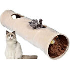 Collapsible Cat Tunnel Toy in suede, Large cat tunnels for indoor