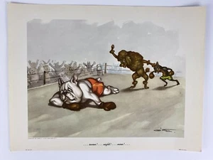 Boris O'Klein unframed vintage art print, "Seven, Eight, Nine!", Dogs Boxing - Imagen 1 de 6