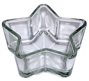 STAR Candy Dish Crystal Serving Bowl 6”W x 2”H Decorative Etched Glassware - Picture 1 of 1