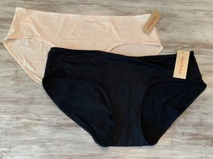 2 Third Love Nylon Spandex Hipster Panties Anthracite and Soft Pink Underwear - Picture 1 of 11