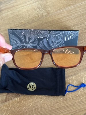 Lente de computadora Joy Mangano para lectores + 2,50 naranja tintado con estuche excelente Foto 1 de 4