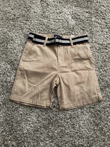 The Children's Place Boy's Belted Chino Shorts WR4 Java Hill Size 6 NWT - Picture 1 of 3
