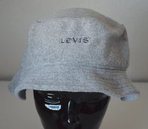 Sombrero cubo de tela Levis Terry gris poli algodón talla S/M - Imagen 1 de 7