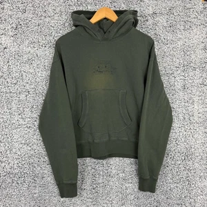 Felpa Off White con cappuccio uomo verde medio pullover grafica streetwear - Foto 1 di 15