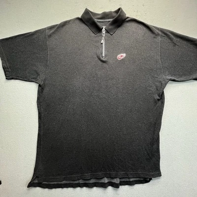 Винтажный CCM мужчин рубашка-поло НХЛ центр льда серый XXL 1/4 молнии логотип спортивный топ - Изображение 1 из 4