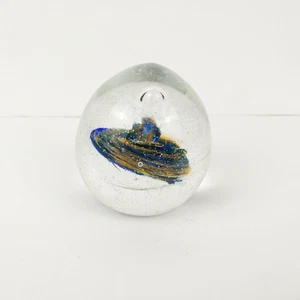 Vintage Controlled Bubble Art Glass Paperweight 2-1/2" - Signed PWT - Picture 1 of 6