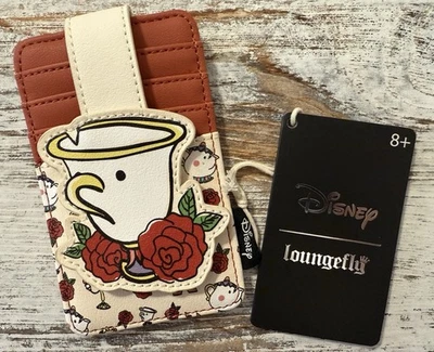 YAY! NOVO COM ETIQUETAS! Porta-cartões com chip Loungefly Disney Beauty And Beast! - Imagem 1 de 2