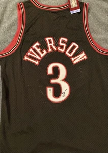 PHILADELPHIA 76ERS  HOF ALLEN IVERSON SIGNED AUTO M&N JERSEY WITH JSA WITNESS!! - Picture 1 of 4