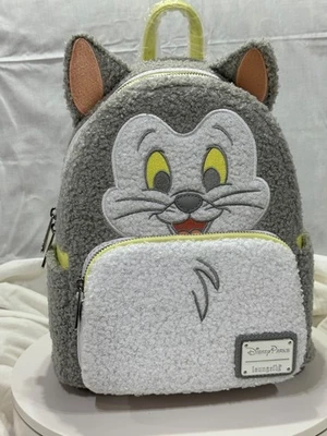 Mini Mochila Loungefly Parques Disney Figaro Gato Pinocho Pastel Chenille NUEVA Foto 1 de 4