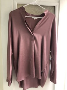NWT VINCE 💯 Silk Blouse In Dark Rose Color - Picture 1 of 6