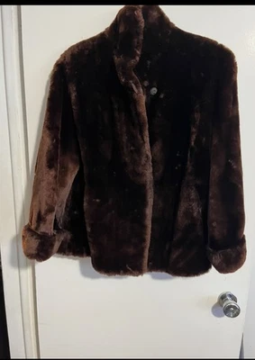 Abrigo Columpio Marrón Cordero Mouton Royal Star Nelson Glam Hollywood Años 50 De Colección Nueva York Foto 1 de 4