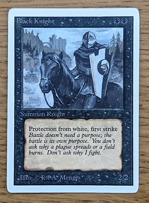 Black Knight ~ MTG - Unlimited ~ MP !! - Image 1 of 2