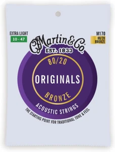 Martin M170 Original Acoustic Guitar Strings 80/20 Bronze Extra Light 10 - 47 - Picture 1 of 2