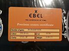 100% EBEL LADIES 9157428 EBEL Precious Stones Certificate Card