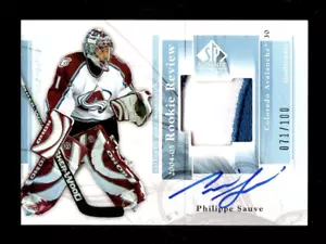 2004-05 SP AUTHENTIC ROOKIE REVIEW PHILIPPE SAUVE RC PATCH AUTO 71/100 AVALANCHE - Picture 1 of 2