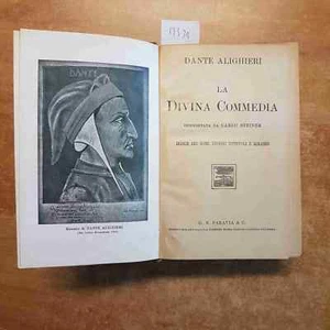DANTE ALIGHIERI LA DIVINA COMMEDIA commento Carlo Steiner 1936 PARAVIA rimario - Foto 1 di 11