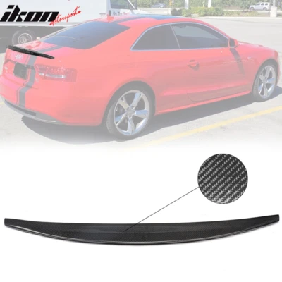 Alerón de maletero Highkick Duckbill de fibra de carbono estilo S para Audi A5 B8 S 08-17 Foto 1 de 4